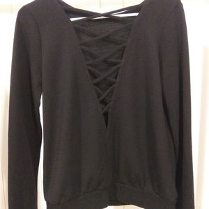 Forever 21 black , lace up back